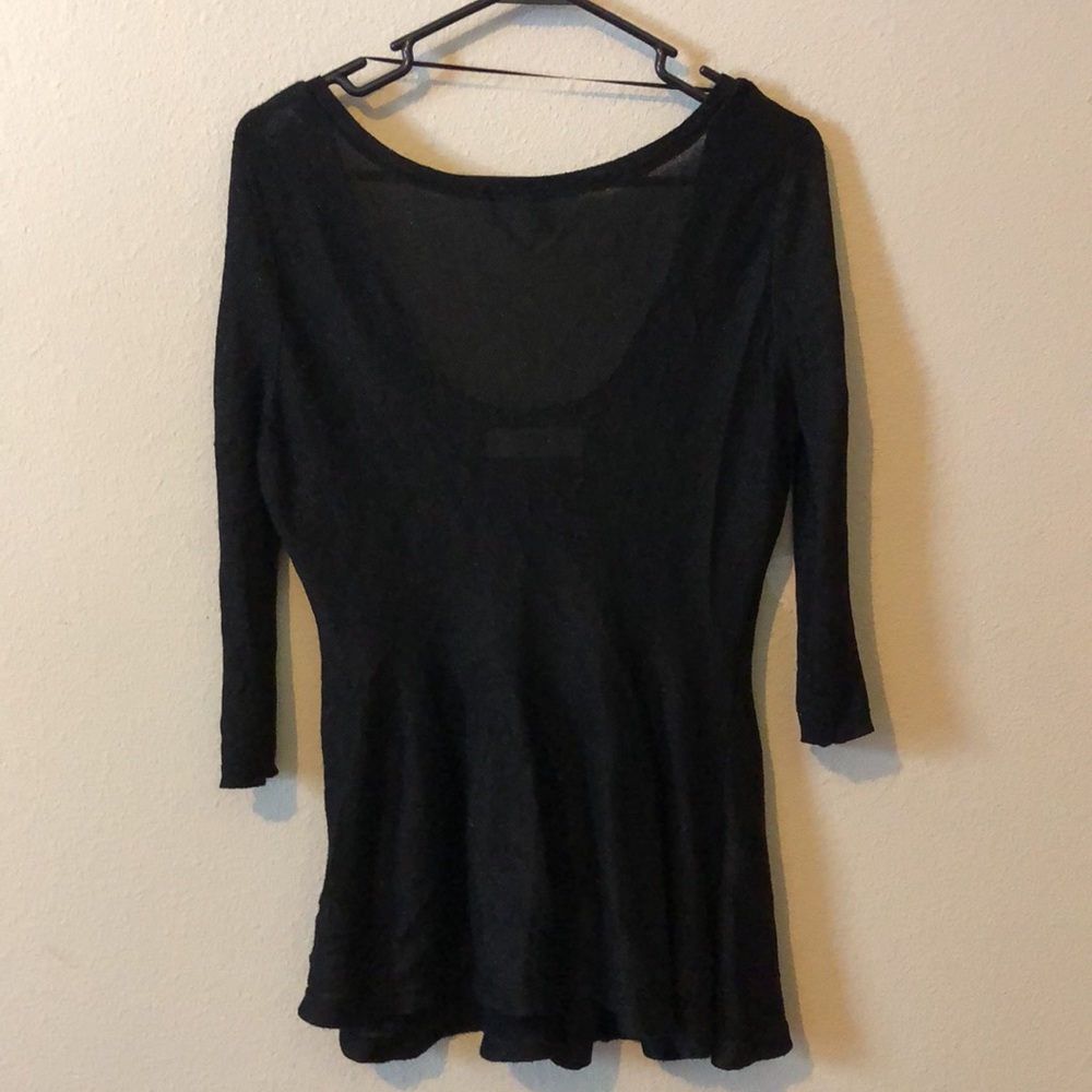 Zara Black Tunic Top Small
